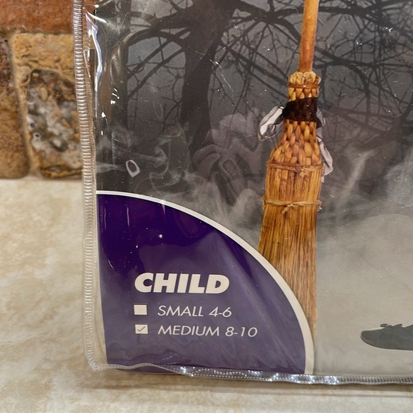Spirit Child Halloween Costume Girl Glitter Witch Kids Event Size M 8-10 Black - Picture 10 of 13